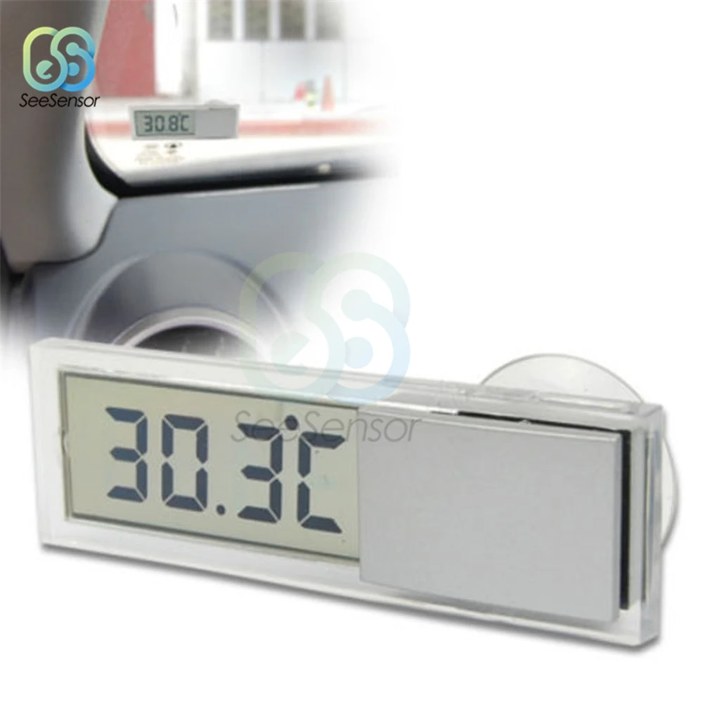 

Car LCD Digital Thermometer Auto Window Outdoor Energy-saving Gauge Smart Digital Display Temperature Instruments Accessories