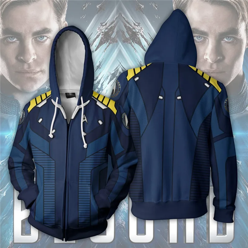 Fans Wear STAR TREK Sweatshirt Hooded 3d Printed Hoodies Sweatshirts Halloween Cosplay Men Hoodie
