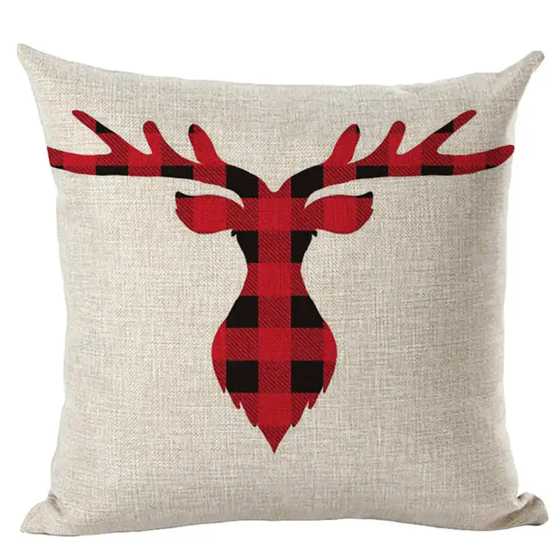 Merry Christmas Pillow Cases Linen Cover Home Decor Pillow Core 45cm45cm pillow covers decorative embroidered #2n20 (9)
