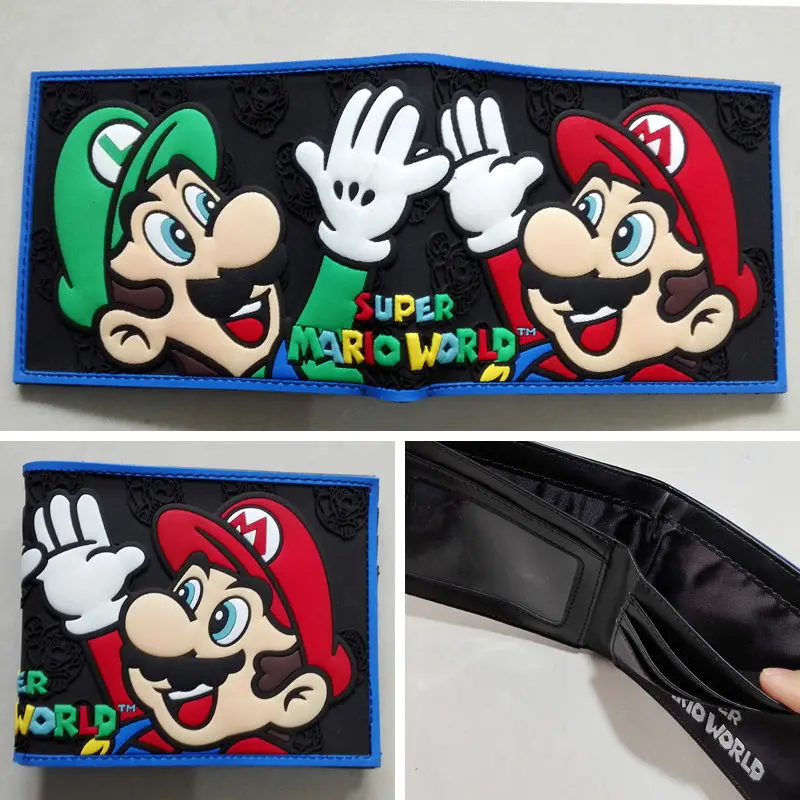 

Nintendo SUPER MARIO BROS. Logo wallets Purse Multi-Color Plastic Leather W139