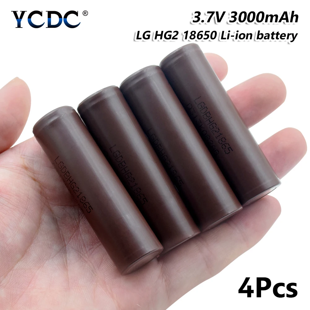 

LG 18650-HG2 3.7V 3000mAh Li-ion Battery Rechargeable For Power Bank Torch X4 for Laser Pen LED Flashlight Cell battery holder