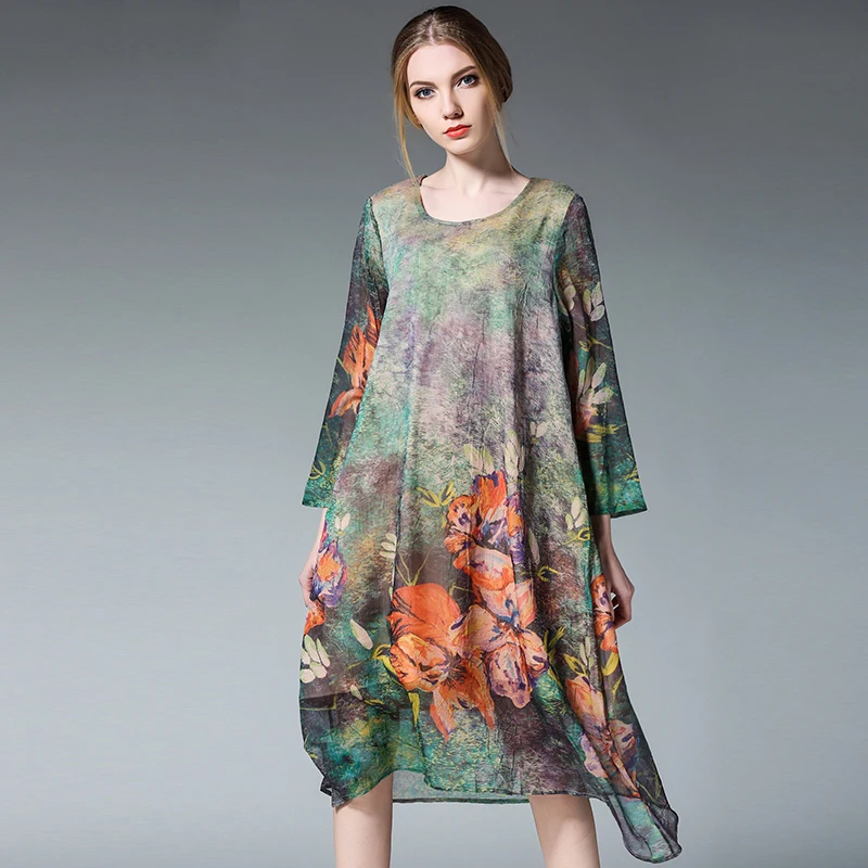 flowered chiffon gown styles