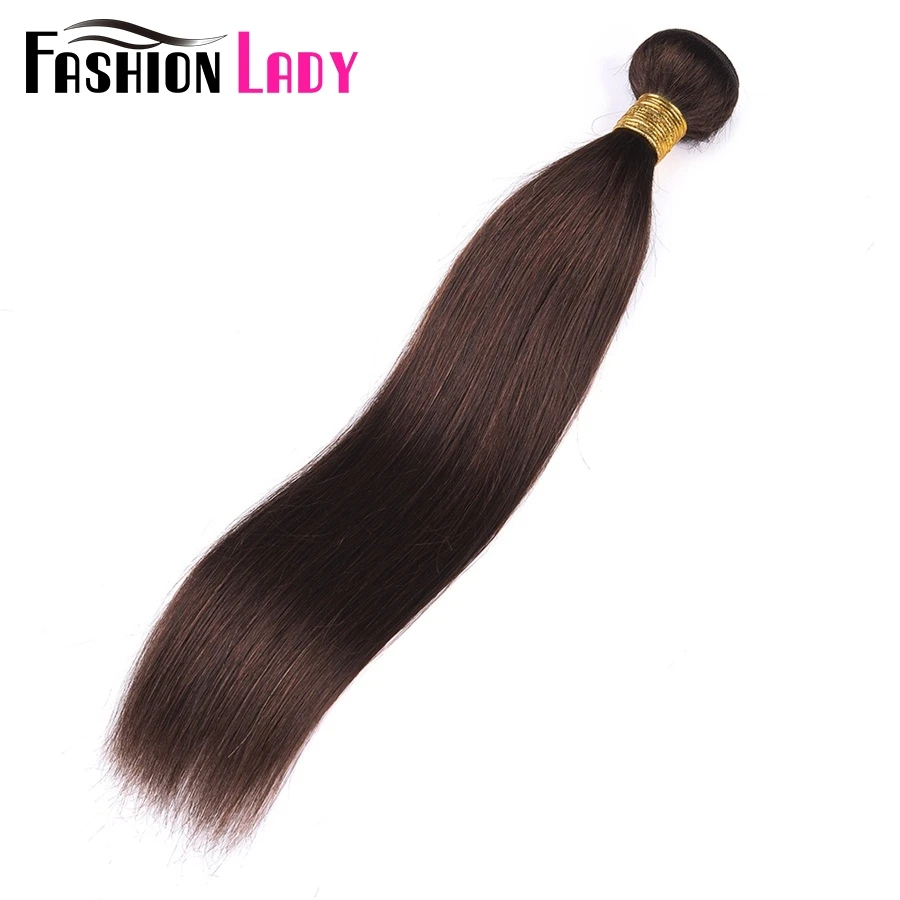 

FASHION LADY Pre-Colored #2 Dark Brown Bundles Human Hair Peruvian Hair Straight Hair Bundles 1/3/4 Bundle Per Pack Non-Remy