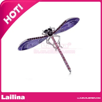 

Enamel Crystal Rhinestone Dragonfly Costume Pin Brooch