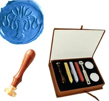 Squid Octopus Custom Picture Logo Wedding Wax Seal Stamp Sticks Box Set Kit Vintage