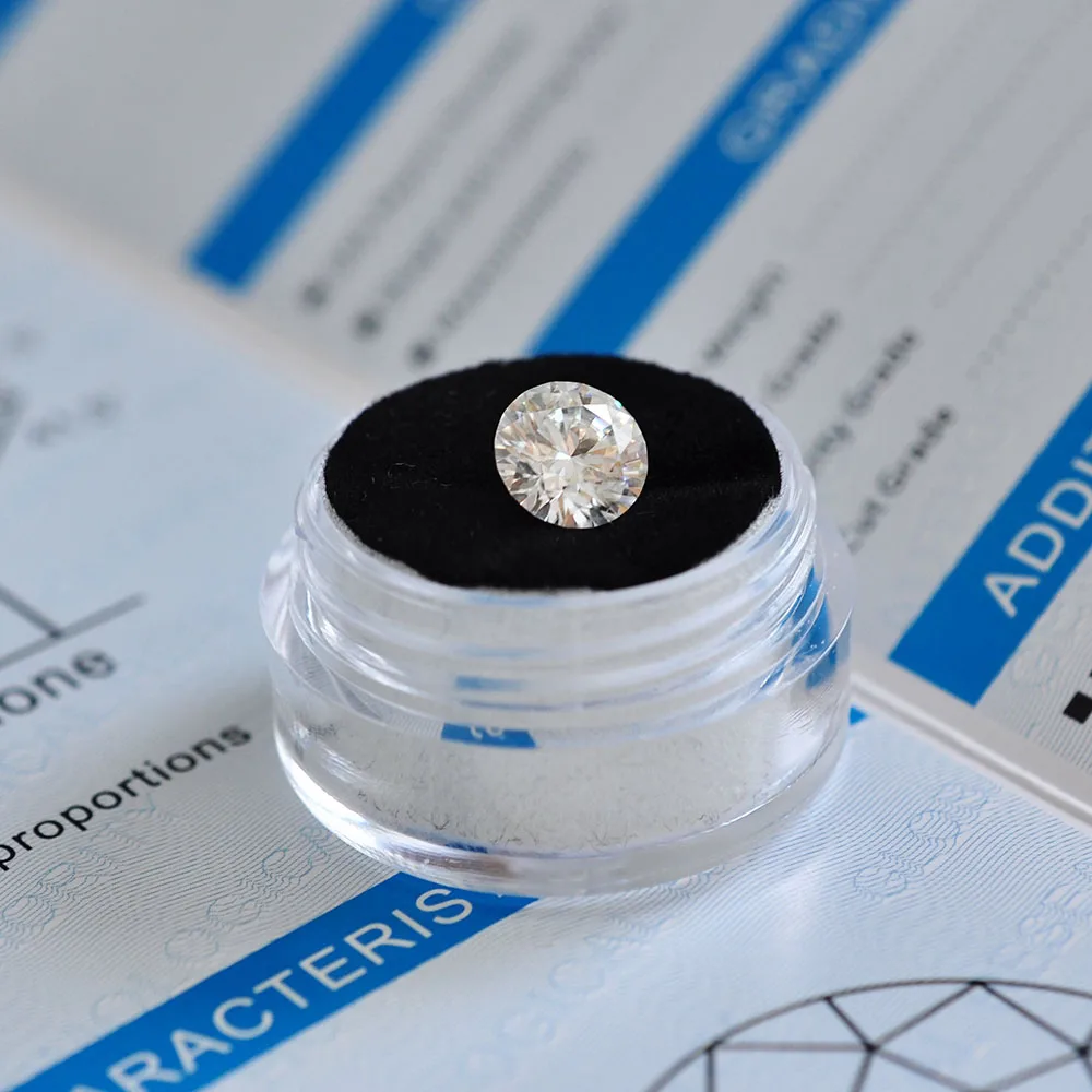 Anel da Jóia Material de Diamante de Laboratório Solto Moissanite Carat Milímetros gh Cor Rodada Brilliant Cut Vvs1 Pulseira Faça Você Mesmo 1.0ct 6.5