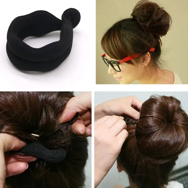 1pcs Women Magic Foam Sponge Hair Donut Disk Hair Device Quick