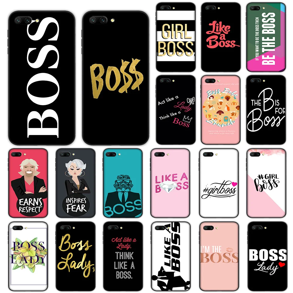 

Like A Boss Lady Soft Case for Huawei Honor Note 10 9 Lite 8X 7A 3GB Pro Y6 Y7 Y9 Prime Nova 3 Cover