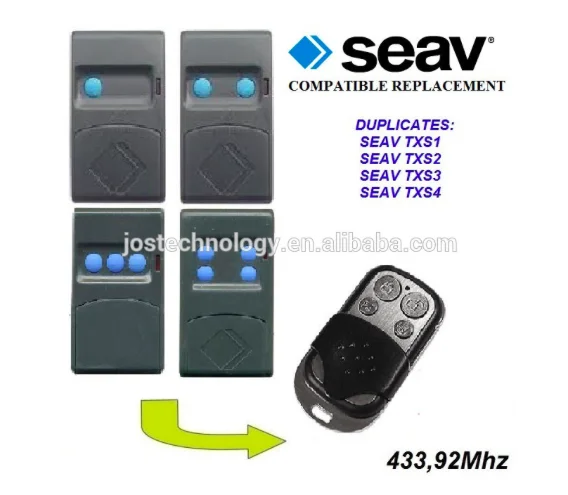 

For SEAV txs1,txs2,txs3,txs4 compatible remote control replacement 433,92mhz