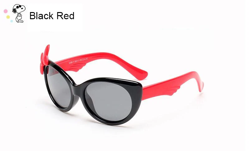 Новые Детские поляризованные очки, детские солнцезащитные очки с оправой TR90, UV400, милые крутые очки для мальчиков и девочек, JB888 WarBLade - Цвет линз: black red