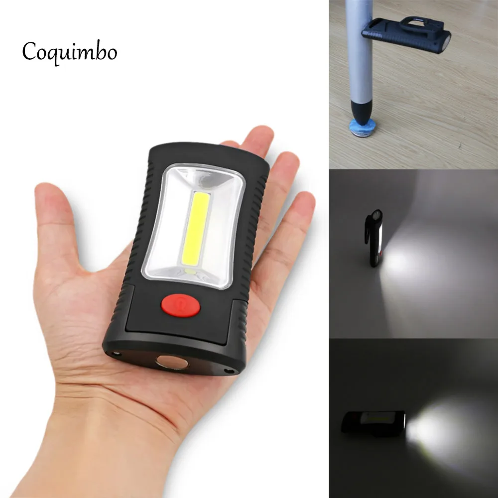 Coquimbo 2 Mode COB LED Flashlight Torch Magnetic Working Folding Hook Light Lamp Torch Linternas Multi