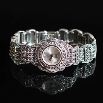 

Character of silver products Listed on the new business classical S925 quartz capsule zircon watch both men and women