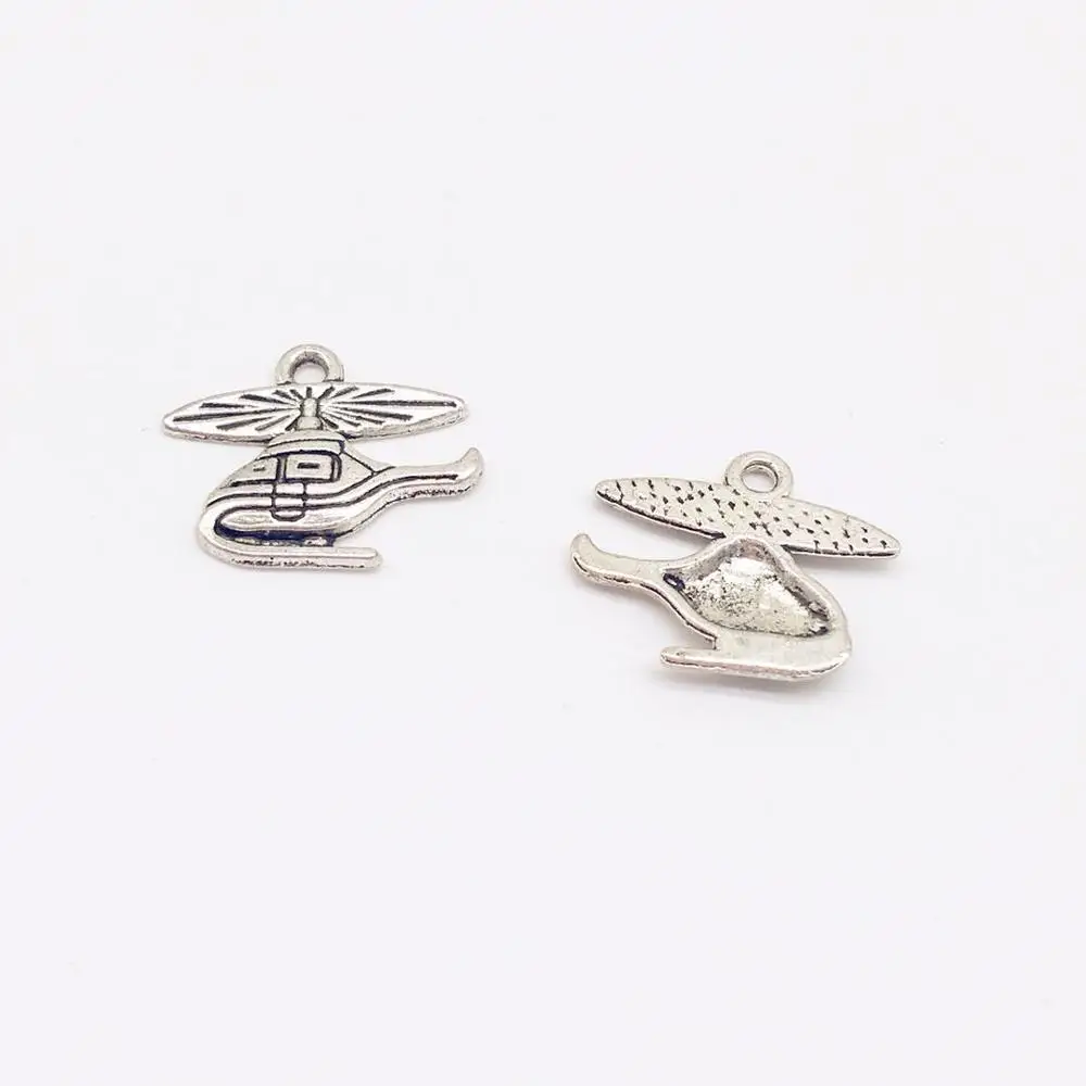 

High quality 10 pcs Helicopter charms alloy plane Pendants fit DIY necklace bracelet earring charms Jewelry Making