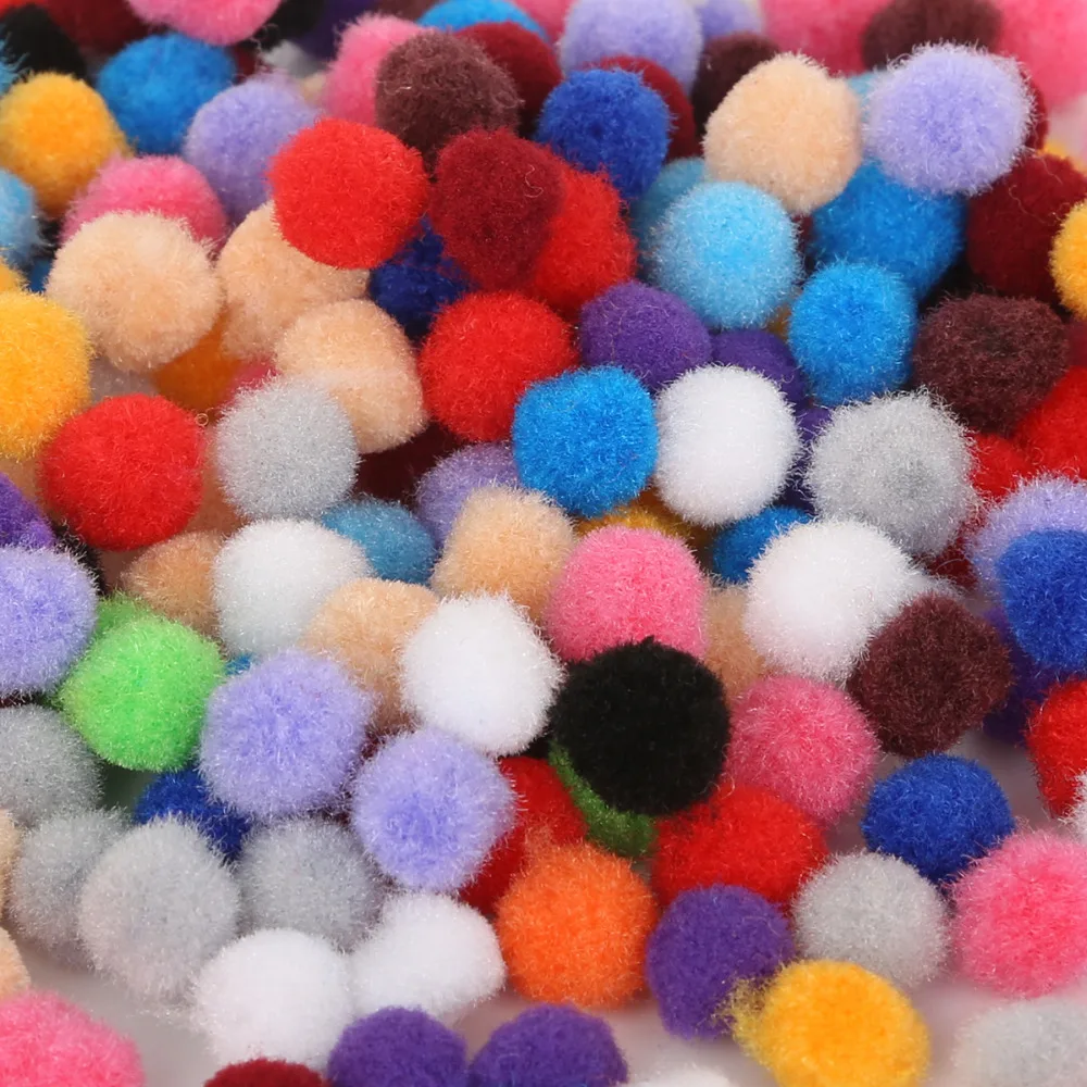 

(300pcs) 10mm Mix Color Pompom Fur Craft DIY Soft Pom Poms Balls Wedding/Home Decoration Sewing On Cloth Accessories