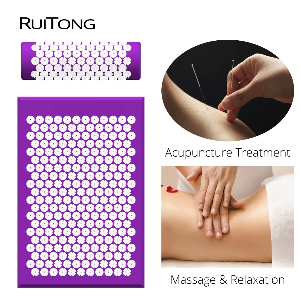 RuiTong 12 Colors Shakti Massage Acupuncture Pillow Effective Relief Back Neck Pain Yoga Acupuncture Massage Mat Dropshipping RuiTong 12 Colors Shakti Massage Acupuncture Pillow Effective Relief Back Neck Pain Yoga Acupuncture Massage Mat Dropshipping