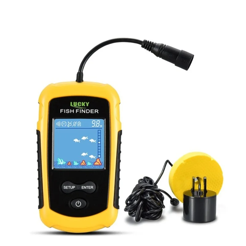 100M Fish Finder LCD Color Screen Fishing Lure Sonar Echo Sounder Alarm Fishing Finder FFC1108-1 Lucky (1)
