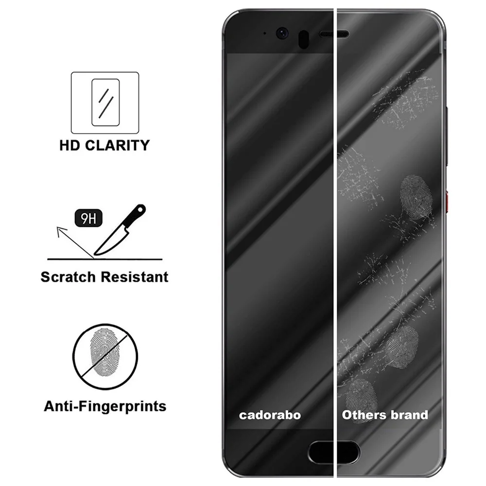 2.5D 9H полная Защита экрана для HuaWei P10 Lite PLUS закаленное стекло изогнутая Защитная