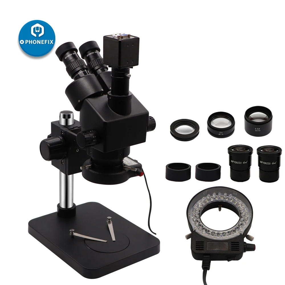 Уникальный черный 3,5x-90X Simul фокальный Тринокулярный Стерео Зум-микроскоп с 14MP 16MP 21MP HDMI камера пайка инструмент для ремонта