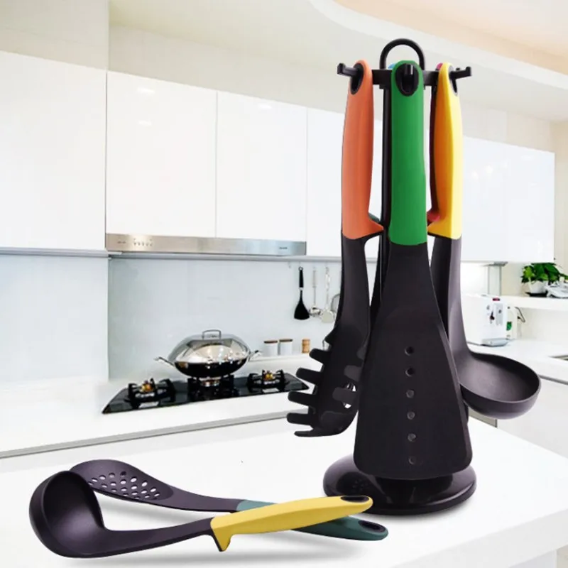 

6Pc/Set Nylon Non-Stick Cooking Utensils Heat-Resistant Kitchen Cooking Tools Spoon Egg Separator Spatula Cook Shovel Sets