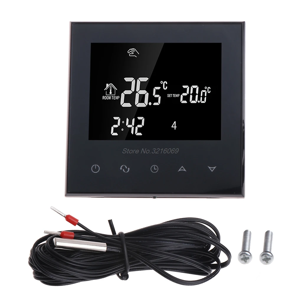 

Thermoregulator Touch Screen Heating Thermostat for Warm Floor -Water- Electric Heating System Thermostat