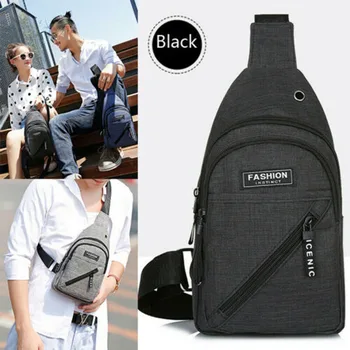 

2019 New Brand Fashion Men Canvas Messenger Shoulder Sling Chest Pack Crossbody Travel Cycle Sport Bag