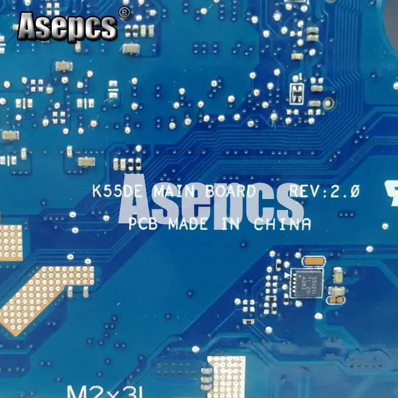 Asepcs для For Asus K55DR K55DE материнская плата с HD7520G дискретной видеокартой|Материнские