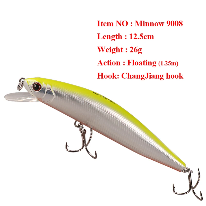 SMART плавающая 1 25 m Minnow приманки 125 мм 26 г рыболовные Isca искусственный пункт Pesca