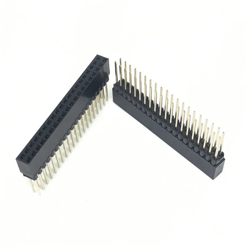 5Pcs 2.54mm Pitch 2x20 Pin 40 Pin Female Double Row Long Pin Header Strip PC104