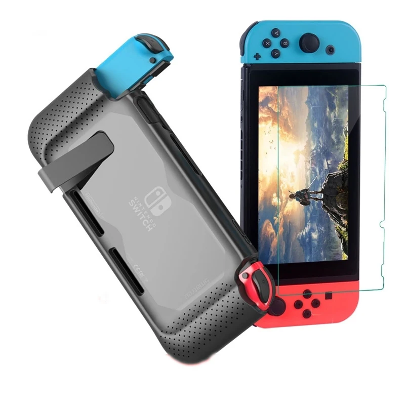 Smatree жесткий прозрачный защитный чехол из закаленной пленки для Nintendo Switch задняя