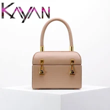 Горячий стиль коробка сумка из натуральной кожи женская с замком сумка дизайнерская винтажная коробка сумка для женщин