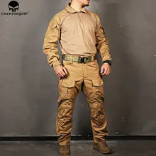EMERSONGEAR G3 боевая униформа для страйкбола рубашка брюки с наколенниками военный тактический Костюм охотничья одежда EM9351