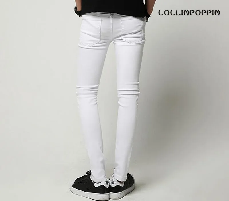 Рваные колени мужские обтягивающие джинсы Slim Fit Новый 2019 корейская мода дырочки джинсовые узкие брюки синий/черный/белый