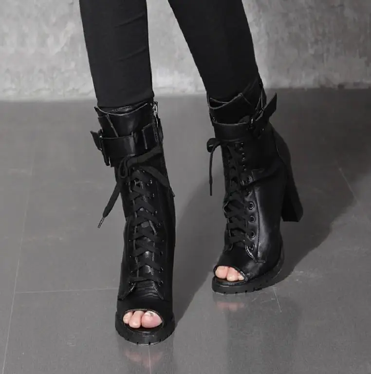

Autumn Korean version of the hundred shoes with high fish mouth thick heels