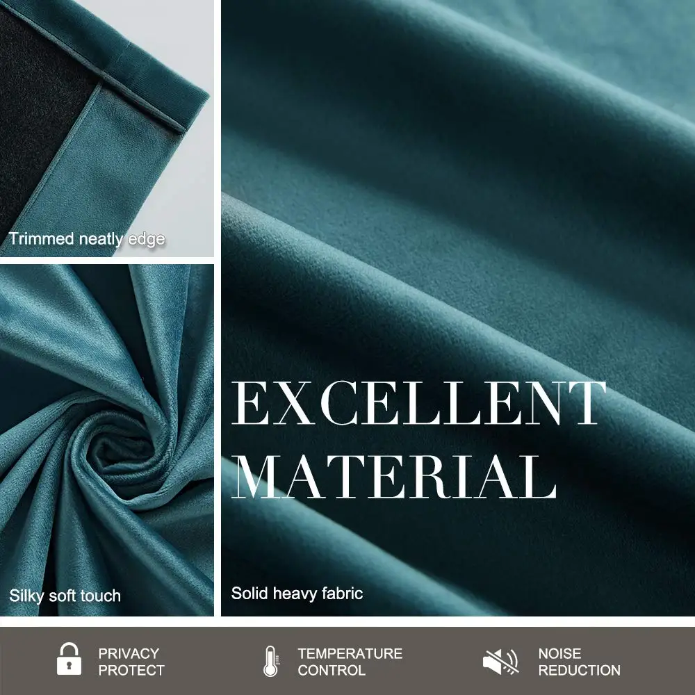 Blackout Luxury Velvet Curtains for Living Room Bedroom Solid Plain Window Door Curtain Drape Tulle Green Blue Brown Yellow Blackout Luxury Velvet Curtains for Living Room Bedroom Solid Plain Window Door Curtain Drape Tulle Green Blue Brown Yellow