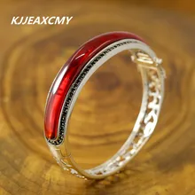 KJJEAXCMY S925 серебро Seiko модный бутик, полые Дизайн, Открытый леди, гранатовый браслет