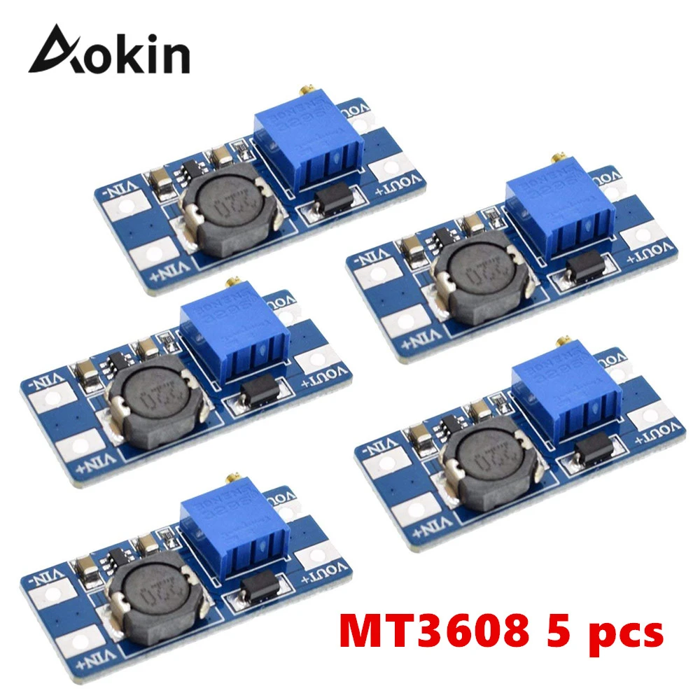 Eiechip dc to dc Step up Boost Converter Step Up Boost Converter Power Supply MT3608 with Mico USB Boost Module 2V-24V to 5V-28V 2A DC Voltage Regulator Pack of 10 Eiechip dc to dc Step up Boost Converter Step Up Boost Converter Power Supply MT3608 with Mico USB Boost Module 2V-24V to 5V-28V 2A DC Voltage Regulator Pack of 10