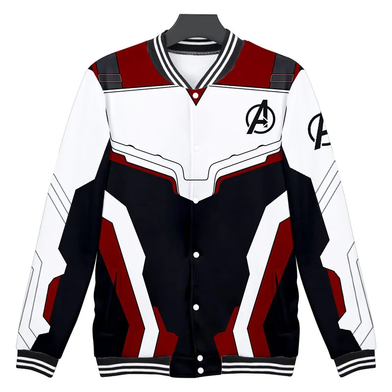 2019 New Avengers Endgame Quantum Realm Sweatshirt Jacket Advanced Tech Coat Halloween Cosplay Costume Baseball Uniform