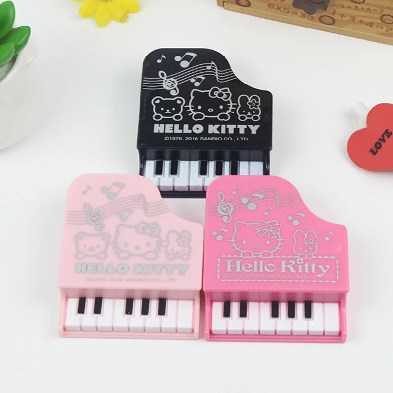 

1 Pcs New Kwaii Hello Kitty Piano Eraser Music Style Stationery Mini Style Music Score Eraser Music Gift