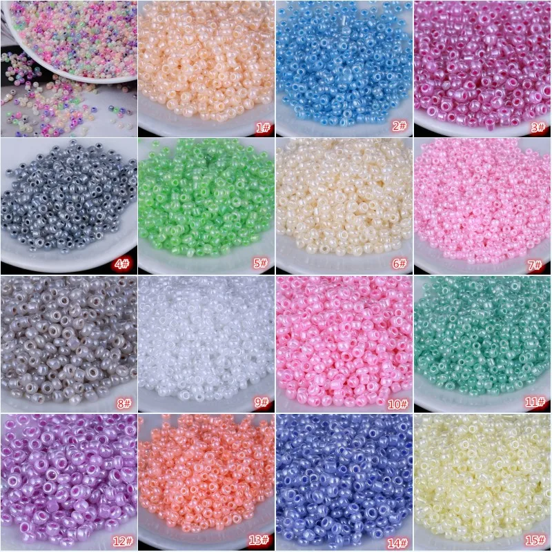 

20g 2mm Czech Seed Spacer Cream Beads 1440pcs/Lot Mini Glass Seed Beads Diy Garment Making Material For Handmade Fittings