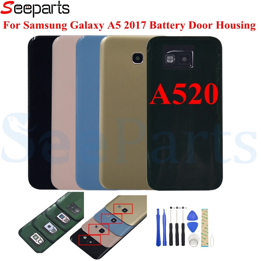 

For Samsung Galaxy A5 2017 Battery Door Housing Cover Case For Samsung A5 A520 Battery Cover Shell Replacement Parts