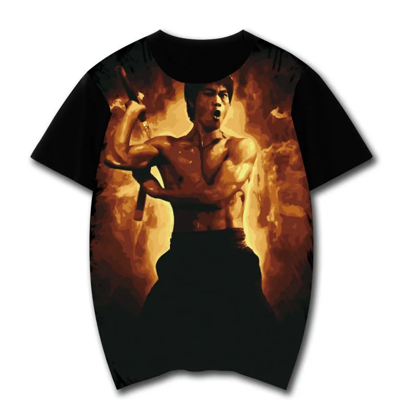Брендовая футболка для мужчин, модная мужская футболка с Брюсом Ли и IP человеком, крыло Chun, кунг-фу, Мужская футболка для заказа