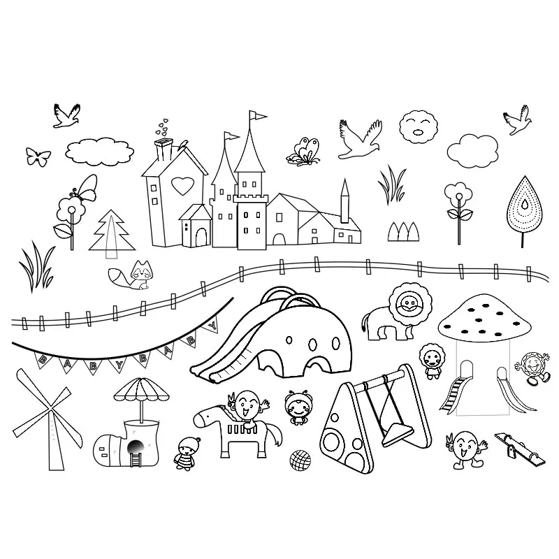 

Happy amusement park children Scrapbook DIY photo cards account rubber stamp clear stamp transparent stamp Handmade card stamp