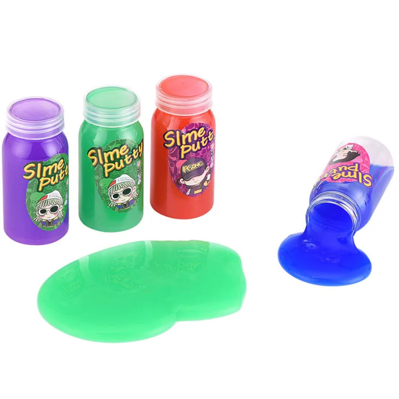 12pcs/set 6 Color DIY Cartoon Crystal Mud Blowing Bubbles Clay Intelligent Slime Plasticine Rubber Mud Playdough for kids 80g