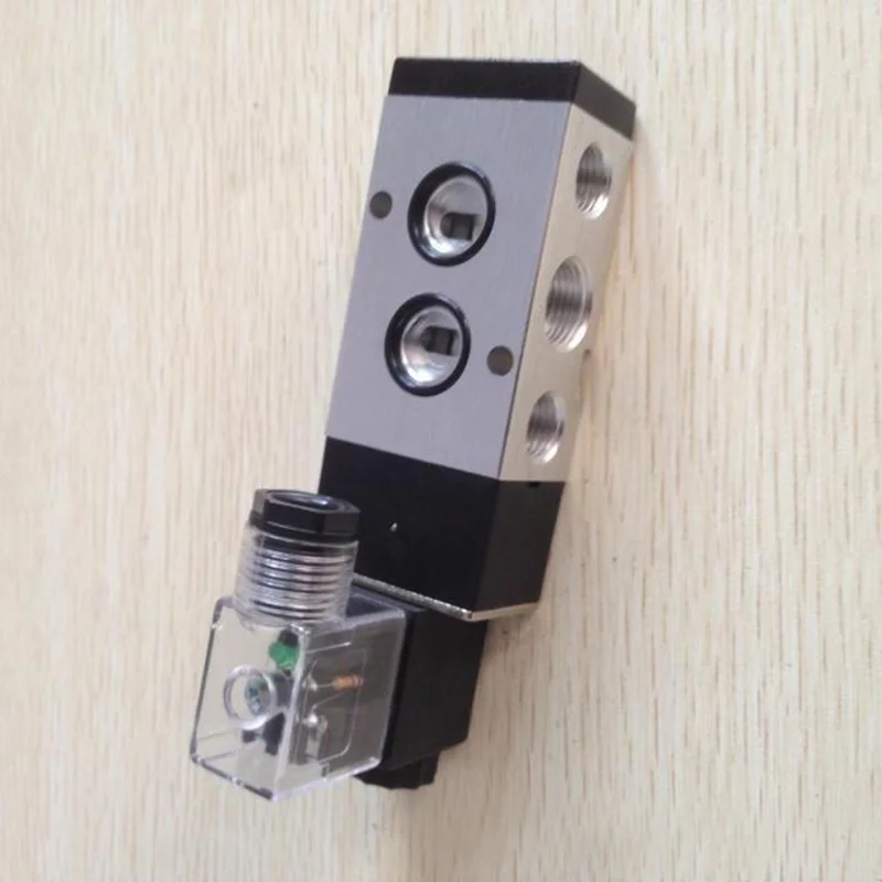 

Operated solenoid air valves plate mounting 4M310-08/10 Port 1/4 3/8 inch 220V AC 5 way control valve pneumatic single coil