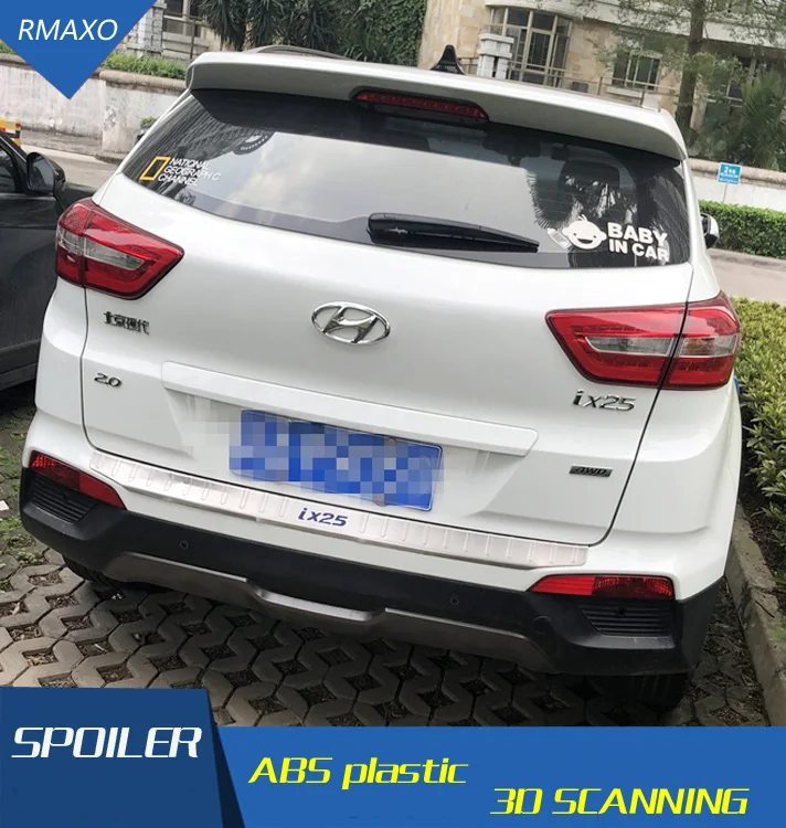 

For Hyundai IX25 Creta Spoiler ABS Material Car Rear Wing Primer Color Rear Spoiler For Hyundai IX25 Creta Spoiler 2014-2015