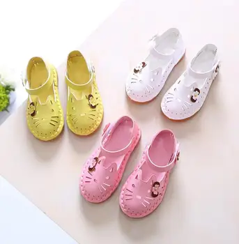 

Spring Summer Kids Fashion Beach Sandals Fashion Children Hollow out Breathable Cartoon Shoes for Girls Antislip Cute Shoes