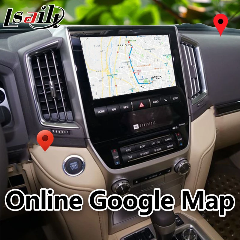 Lsailt Android автомобильный аудио видео интерфейс для Land Cruiser LC200- поддержка carplay, android auto, youtube, yandex