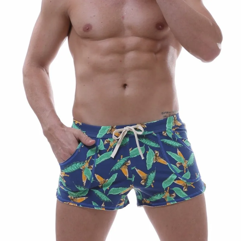 WJ Мужская домашняя одежда с низкой талией повседневные Шорты хлопковые трикотажные дышащие шорты со стрелками