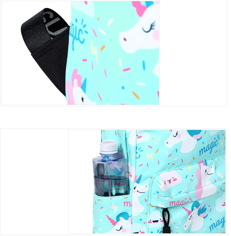 Women Unicorn Cute School Printing Backpack 32 WINNER Women Backpack Unicorn Cute School Printing Backpack Bookbag School Bags For Teenage Girls Mochila Travel Softback (15)