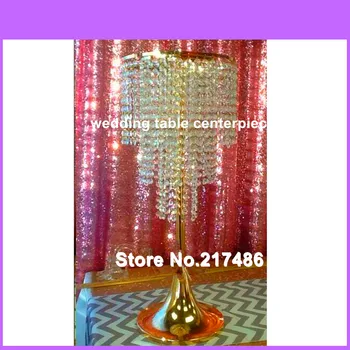 

High quality crystal acrylic table top flower stand for wedding decorations centerpiece
